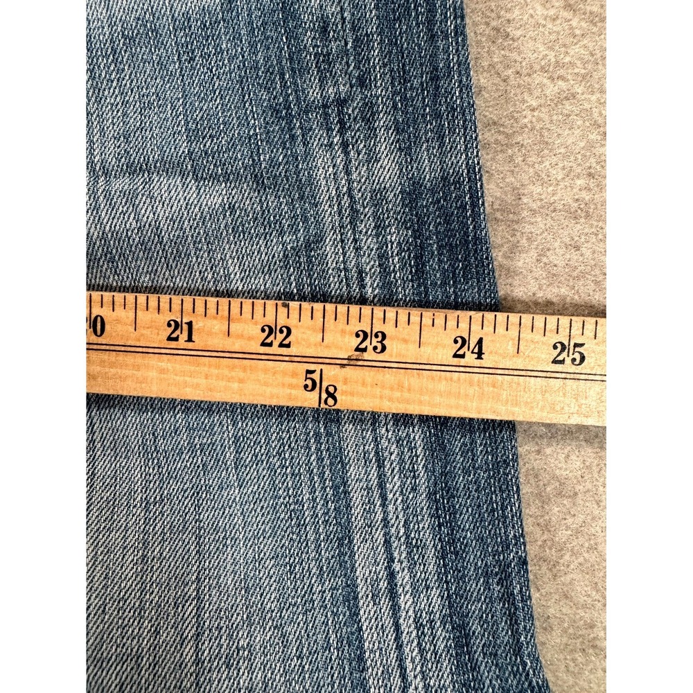 Levis 501 Authentic Jeans Mens 36x34 Blue Whiskering Denim Cotton Logo Mid Rise - Picture 13 of 16